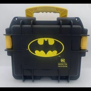 Invicta Black and Yellow Batman Edition Case with spots for 3 watches